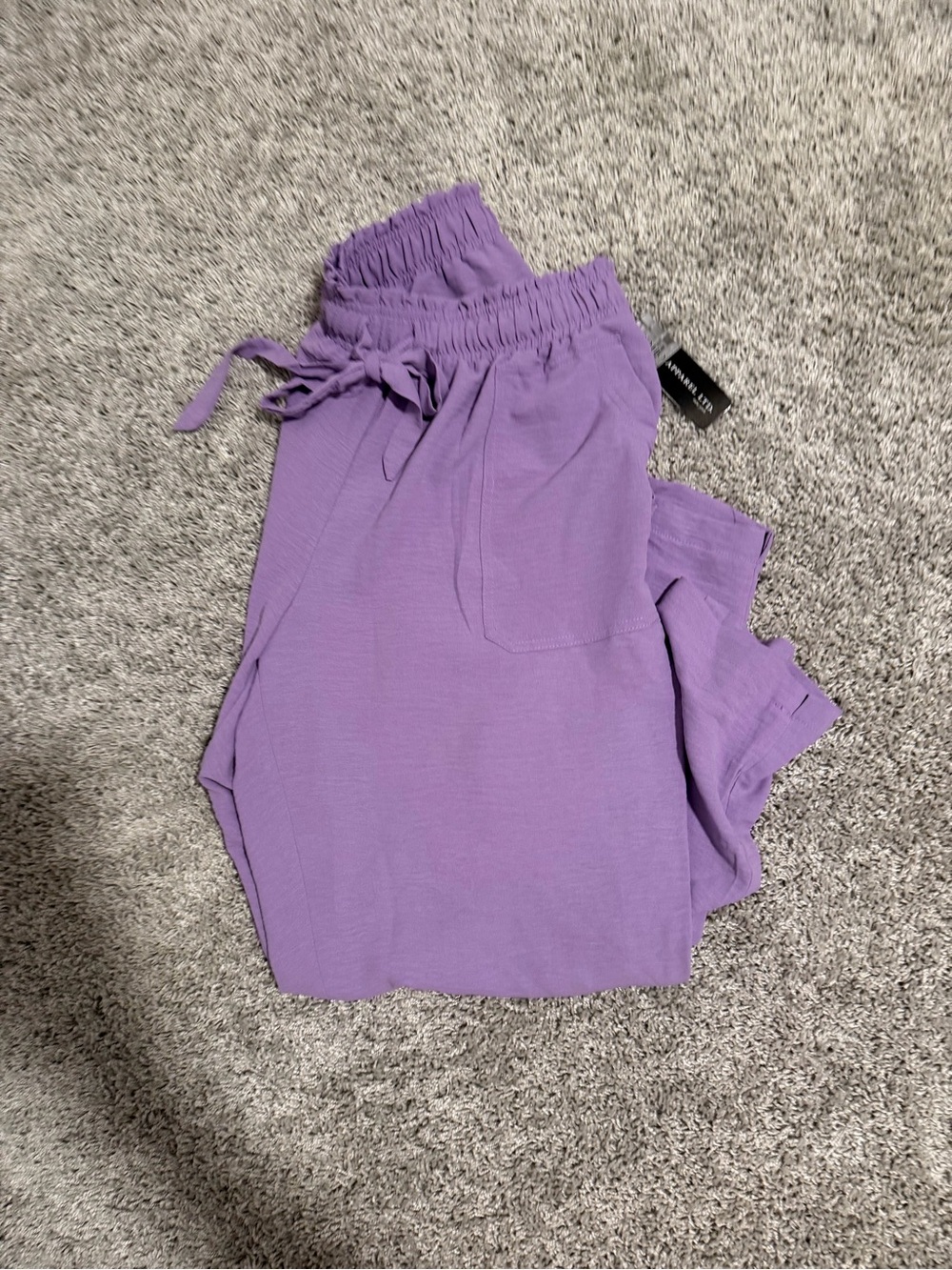 Soho Lavender Drawstring Jogger Pants